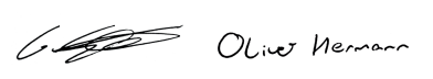 Dr George Stothart and Oliver Hermann's signatures. Dr George Stothart and Oliver Hermann's signatures.