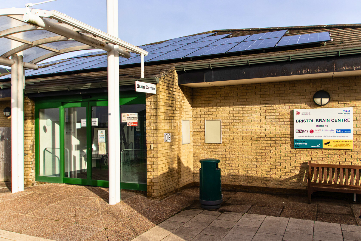 The entrance to the Bristol Brain Centre.