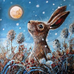 Moonlit Woodland Hare